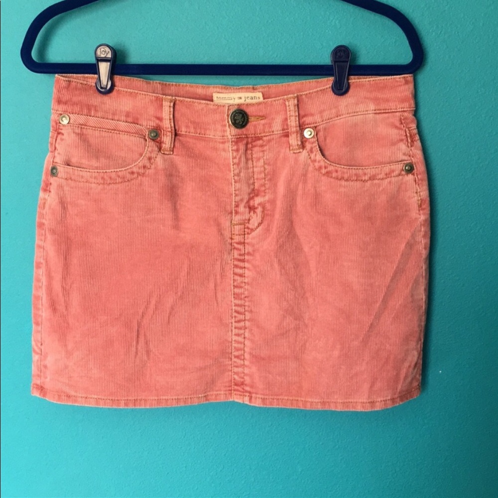 💕 Vintage Pink Corduroy mini skirt Tommy Jeans